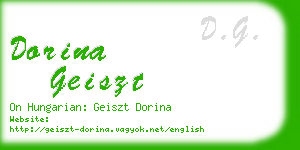 dorina geiszt business card